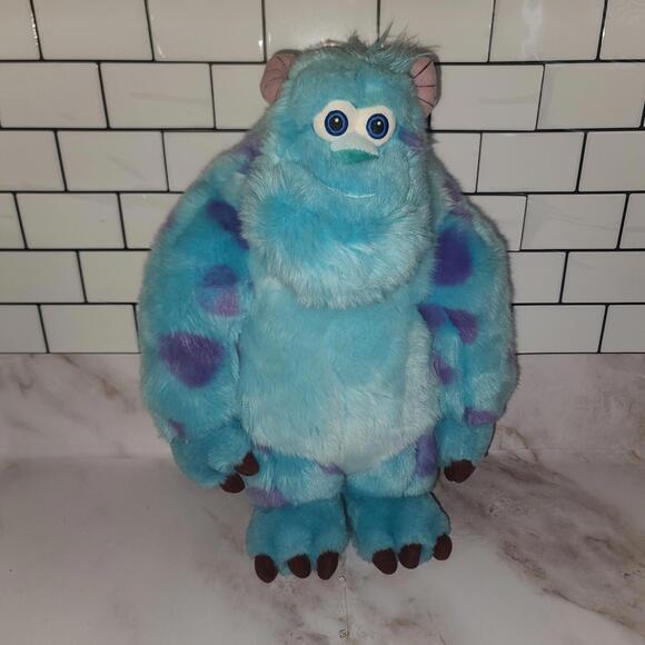 Disney Store Sully Monsters Inc Plush 16” Stuffed Animal Authentic Blue Monster - Picture 1 of 8